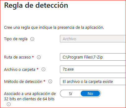 Regla de detección por archivo