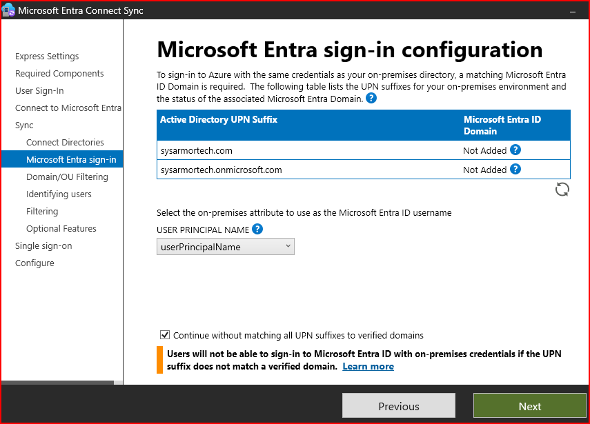 Configuración de Sign-in Entra ID