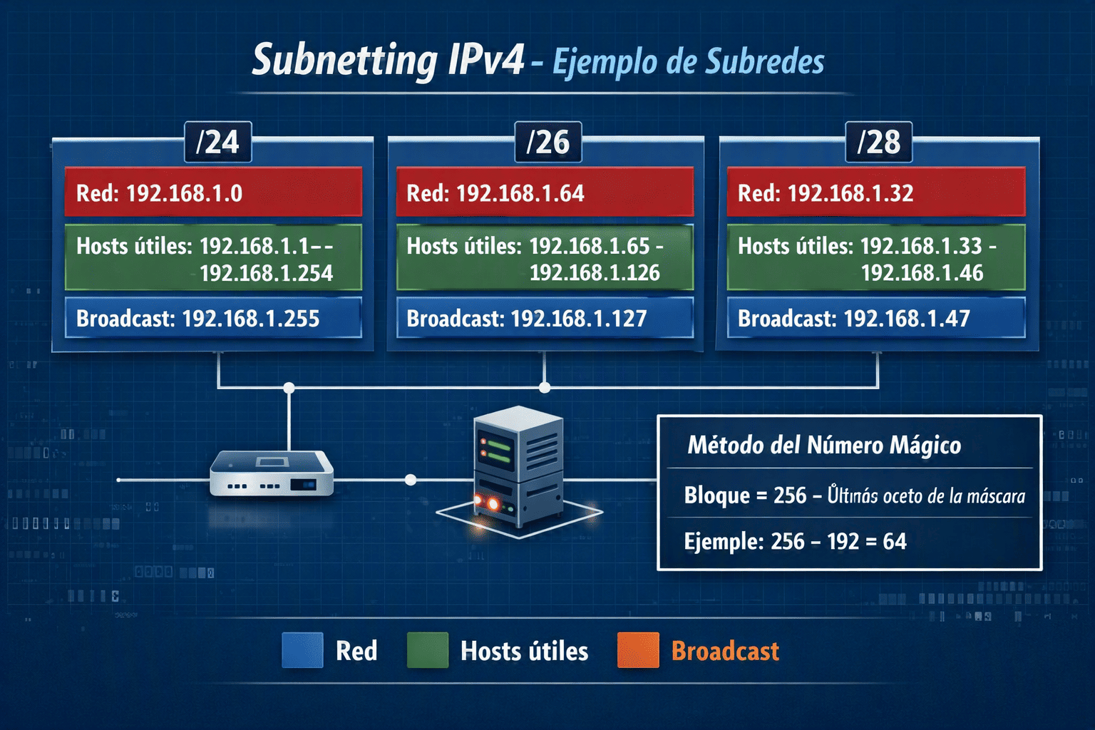 Subnetting IPv4 - Ejemplo de Subredes